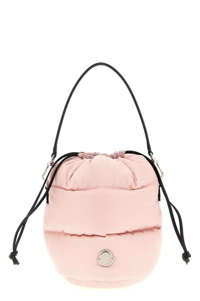 Moncler Caradoc Nylon Bucket Bag In Pink