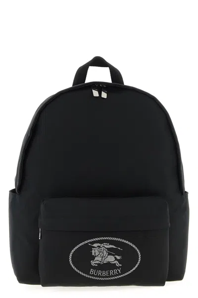 Burberry Black Backpack With Spacious Design And Padded Straps