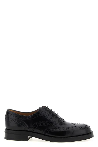 Church's Lace Up Leather Shoes With Brogue Detailing In Black
