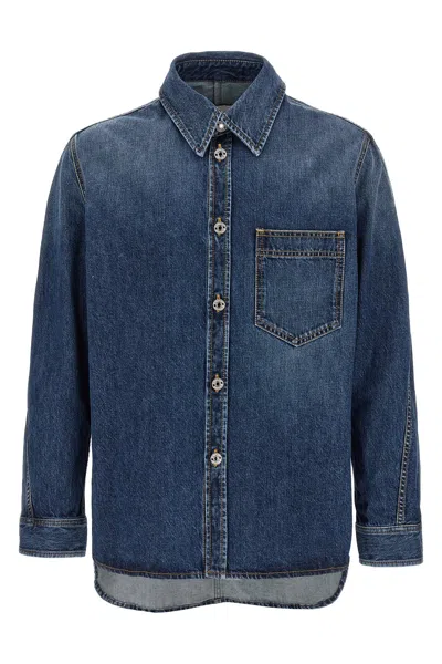 Givenchy Classic Denim Shirt With Button-up Front In Blue
