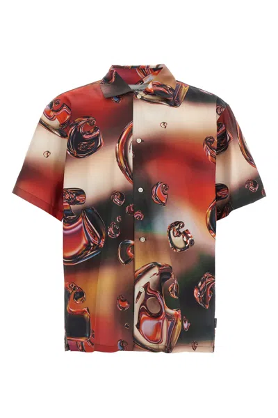 Carhartt Work In Progress Solar Chrome Print Short Sleeve Button-up Shirt In Multi
