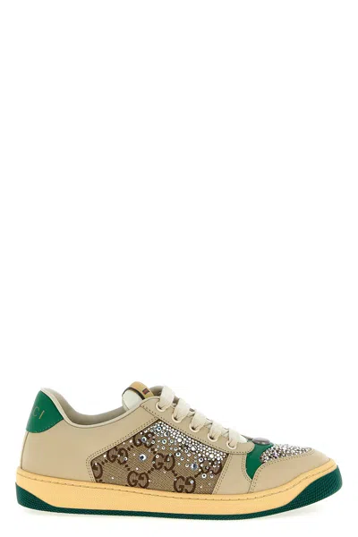 Gucci Screener Sneakers Multicolor In White