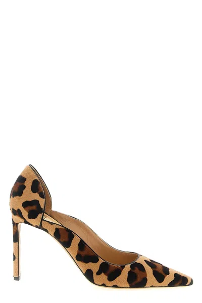 Francesco Russo Leopard Print Pointed Toe Pumps In Multi