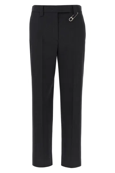 Prada Pants With Triangle Logo In Black