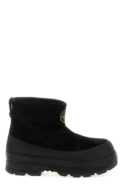 Stone Island S100120 Suede Boots In Black