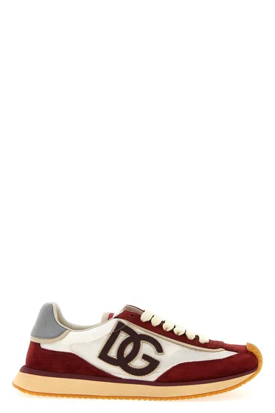 Dolce & Gabbana Dg Cushion Sneakers In Printed Nylon In Multi