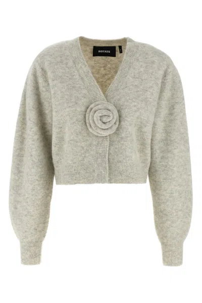 Rotate Birger Christensen Rotate Light Grey Alpaca Blend Cardigan In Neutral