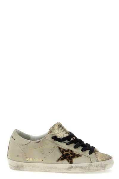 Golden Goose Light Beige/animalier Super-star Sneaker In Multi