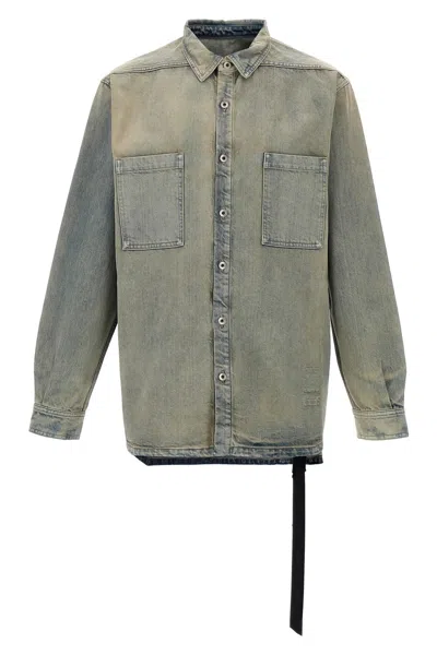 Drkshdw Denim Jumbo Outershirt Mineral Pearl Jacket In Sand