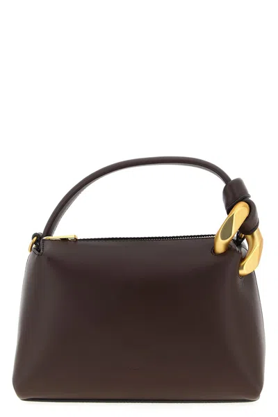 Jw Anderson J.w. Anderson Brown Leather Small Jwa Corner Handbag In Brown