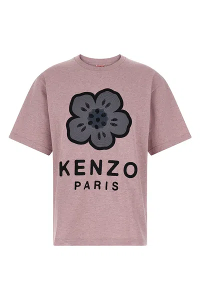 Kenzo T-shirt Oversize Boke Flower Rosa In Pink