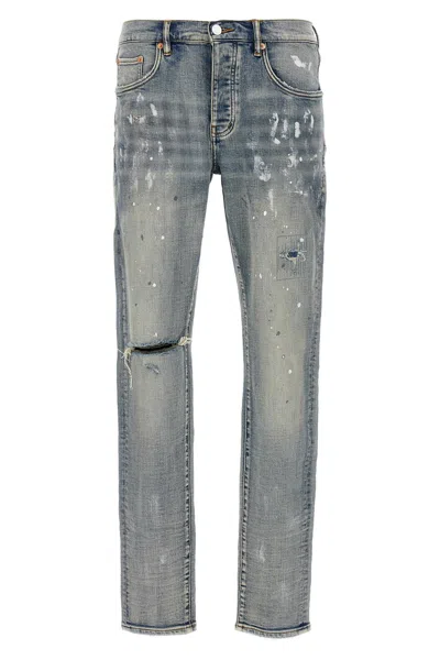 Purple Slim Fit Jeans In Blue