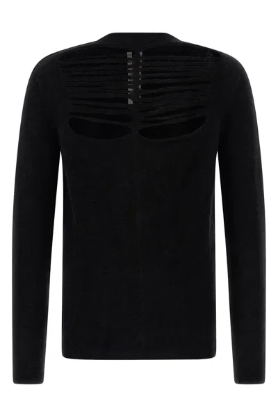 Rick Owens 'worn-out Ls Top' Knitwear In Black