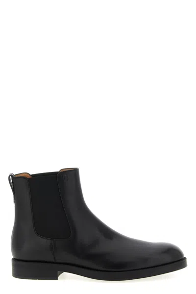 Tod's Suede Leather Chealsea Boots In Black