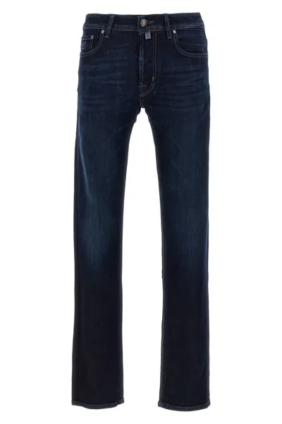 Jacob Cohen Five-pocket Denim Trousers Featuring Belt Loops In Blue