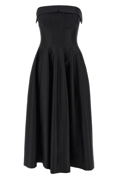 Alberta Ferretti Alberta Ferreti Wool Silk Dress In Black