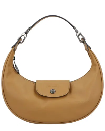 Longchamp Le Pliage Xtra Small Leather Shoulder Bag In Brown