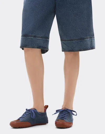 Ferrari Driver Sneakers In Denim In Blue