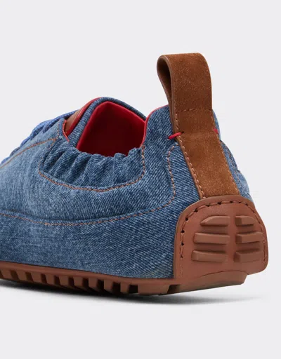Ferrari Driver Sneakers In Denim In Blue