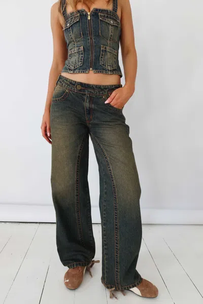 Abrand 99 Low Baggy Utility Hillary In Blue