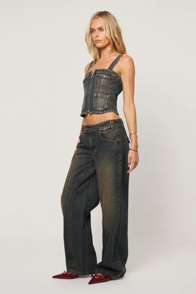 Abrand 99 Low Baggy Utility Hillary In Blue