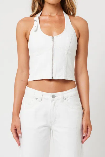 Abrand X Ripcurl White Wash Top