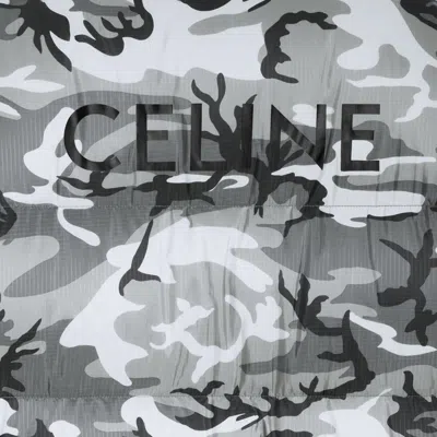 Celine Short Down Jacket In Nylon In Gray