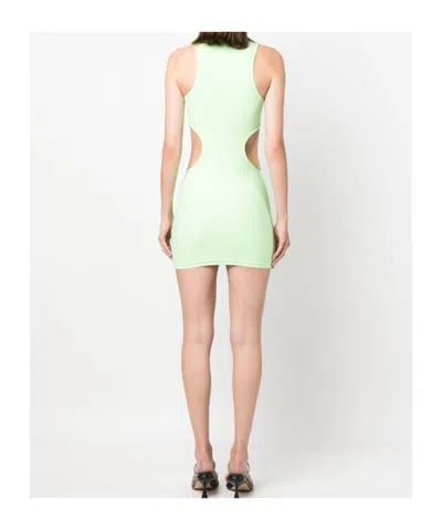 Reina Olga Sleeveless Bodycon Minidress With Cut-out In Green