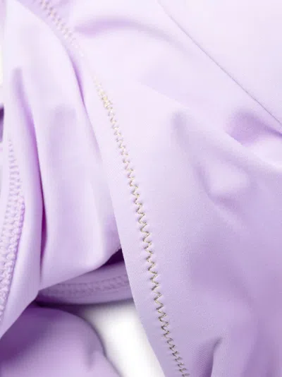 Reina Olga Exotic High-leg Cut Wrap Bikini In Purple