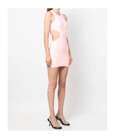 Reina Olga Sleeveless Minidress Featuring Cut-out Detailing In Pink