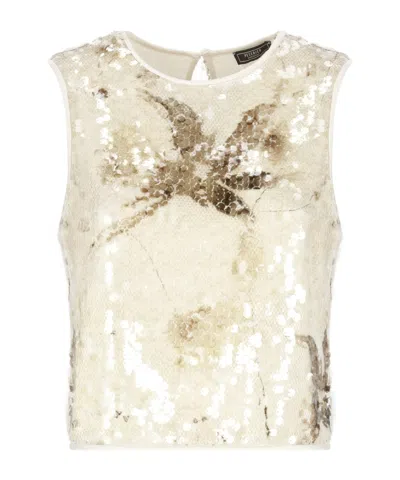 Peserico Lurex Sequin Top In Yellow