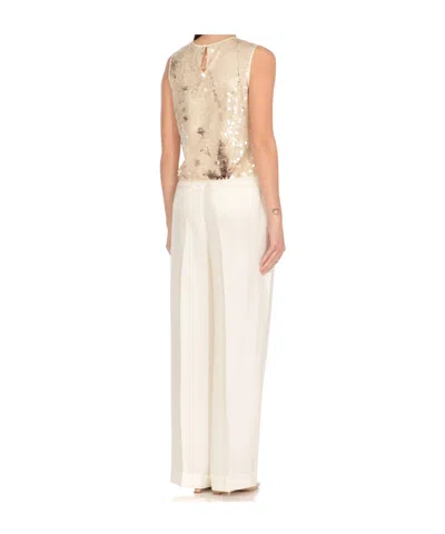 Peserico Lurex Sequin Top In Yellow