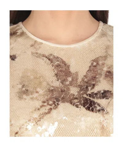 Peserico Lurex Sequin Top In Yellow