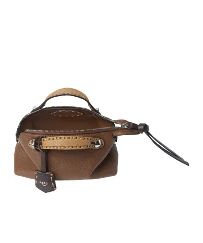 Fendi By The Way Selleria Mini Gianduia Colour Women In Brown