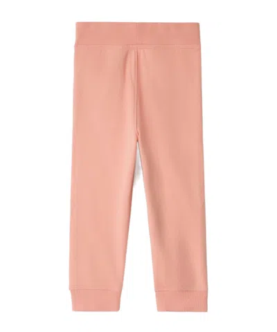 Burberry Check Trim Cotton Jogging Pants In Pink