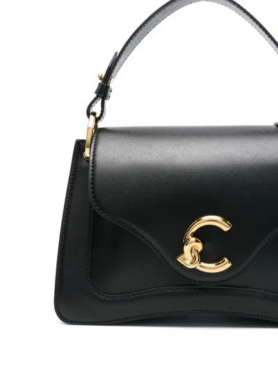 Coccinelle Black Handbag With Detachable Top Handle  In Black
