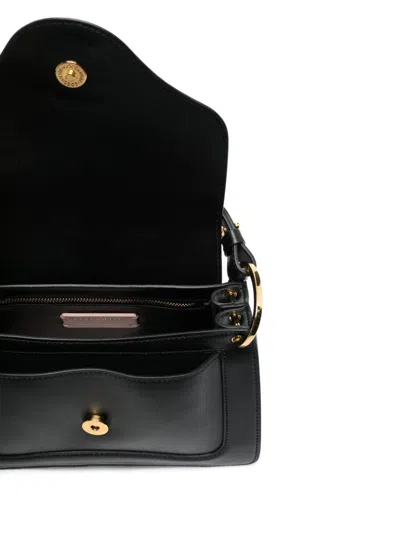 Coccinelle Black Handbag With Detachable Top Handle  In Black
