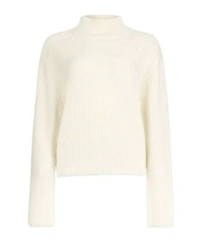 Liu •jo Liu Jo Ribbed Knit High Neck In Neutral