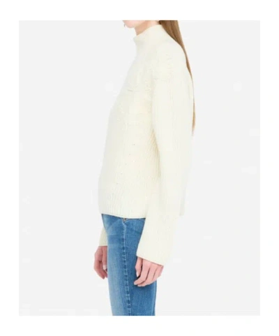 Liu •jo Liu Jo Ribbed Knit High Neck In Neutral