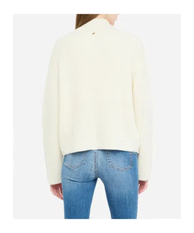 Liu •jo Liu Jo Ribbed Knit High Neck In Neutral