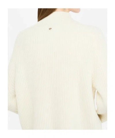 Liu •jo Liu Jo Ribbed Knit High Neck In Neutral