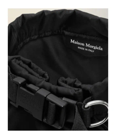Maison Margiela Versatile Roll-top Backpack Adjustable Strap In Black