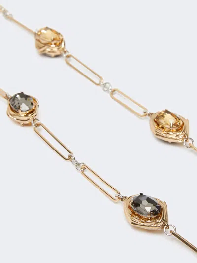 Weekend Max Mara Plated Metal Necklace In Gold