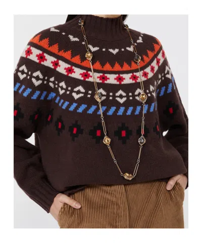 Weekend Max Mara Plated Metal Necklace In Gold