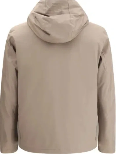 Woolrich Beige Polyester Shell Jacket In Brown