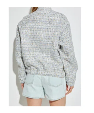 Iro Noemy Tweed Buttoned Jacket In Blue