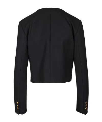 P.a.r.o.s.h Liliuxy Button-fastening Cropped Jacket In Black