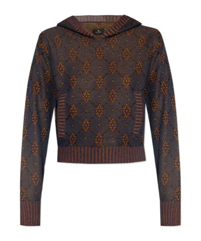 Etro Long Sleeve Sweatshirt In Brown