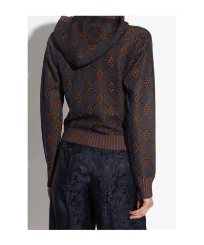 Etro Long Sleeve Sweatshirt In Brown