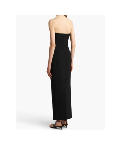 Khaite Sato One-shoulder Velvet Midi Dress In Black